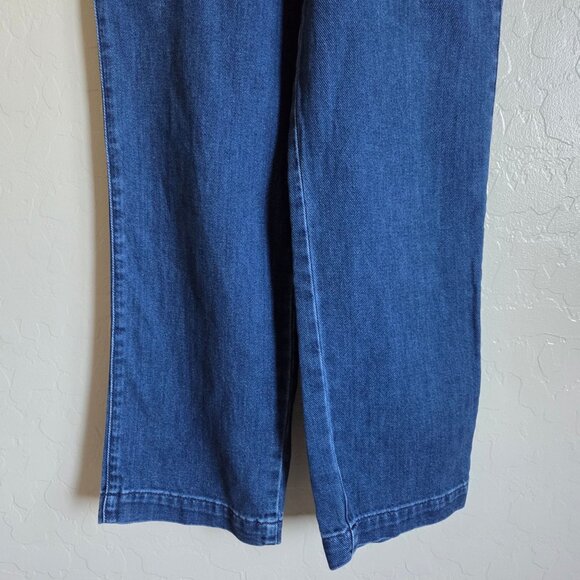 Lucky Brand Soft Utility Denim Overall Blue Indigo Size Women's Small Tie Waist - Picture 6 of 11